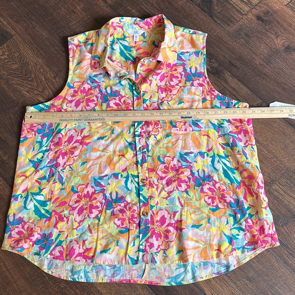 TT Soft lightweight Sleeveless Henley Button down Shirt Size XXL (20) - Picture 10 of 13